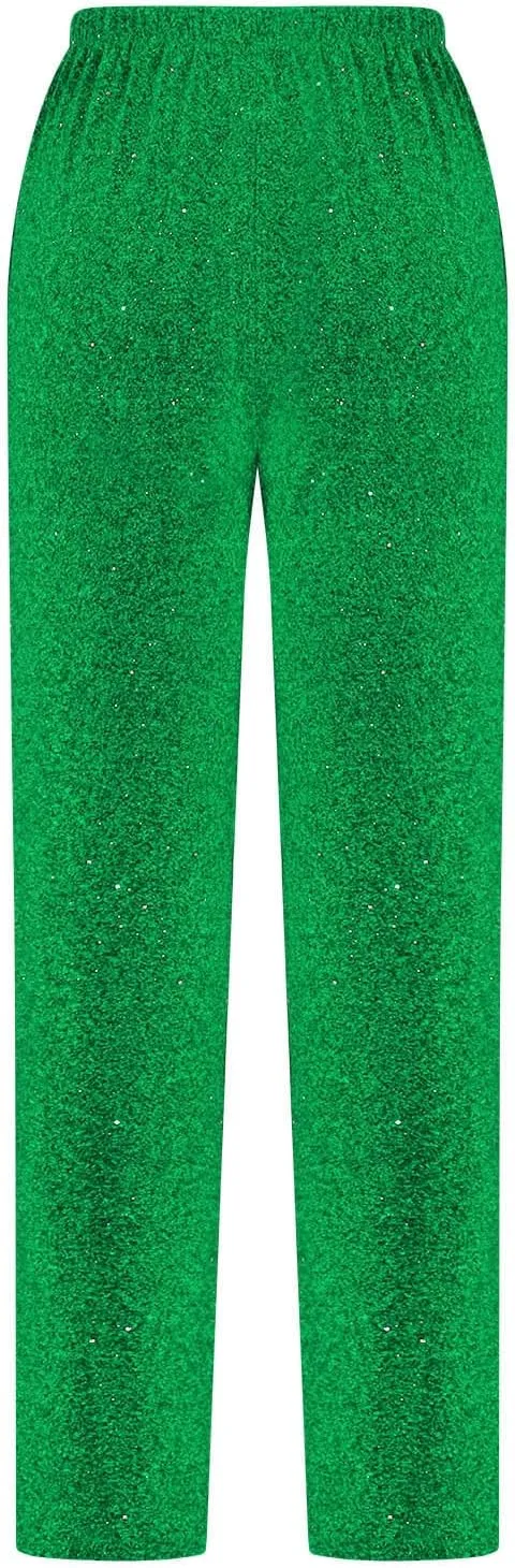 Sequin Print Pants Women Fashion Y2K Yoga Workout Leggings Stretch High Waisted Elastic Streetwear Cozy Lounge Slacks