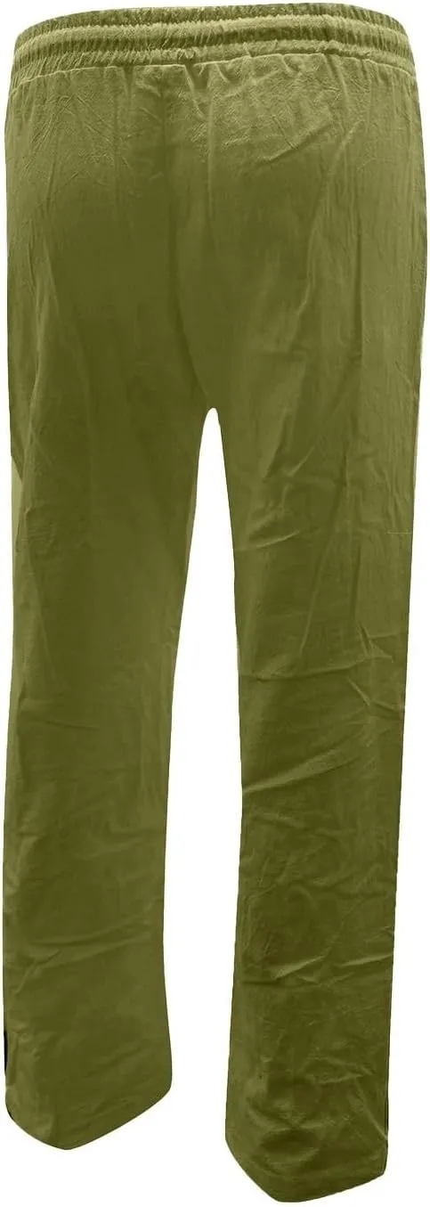 SHAOBGE Womens Casual Pants Straight Leg Drawstring Elastic High Waist Loose Comfy Trousers with Pockets Trendy Pants 2024