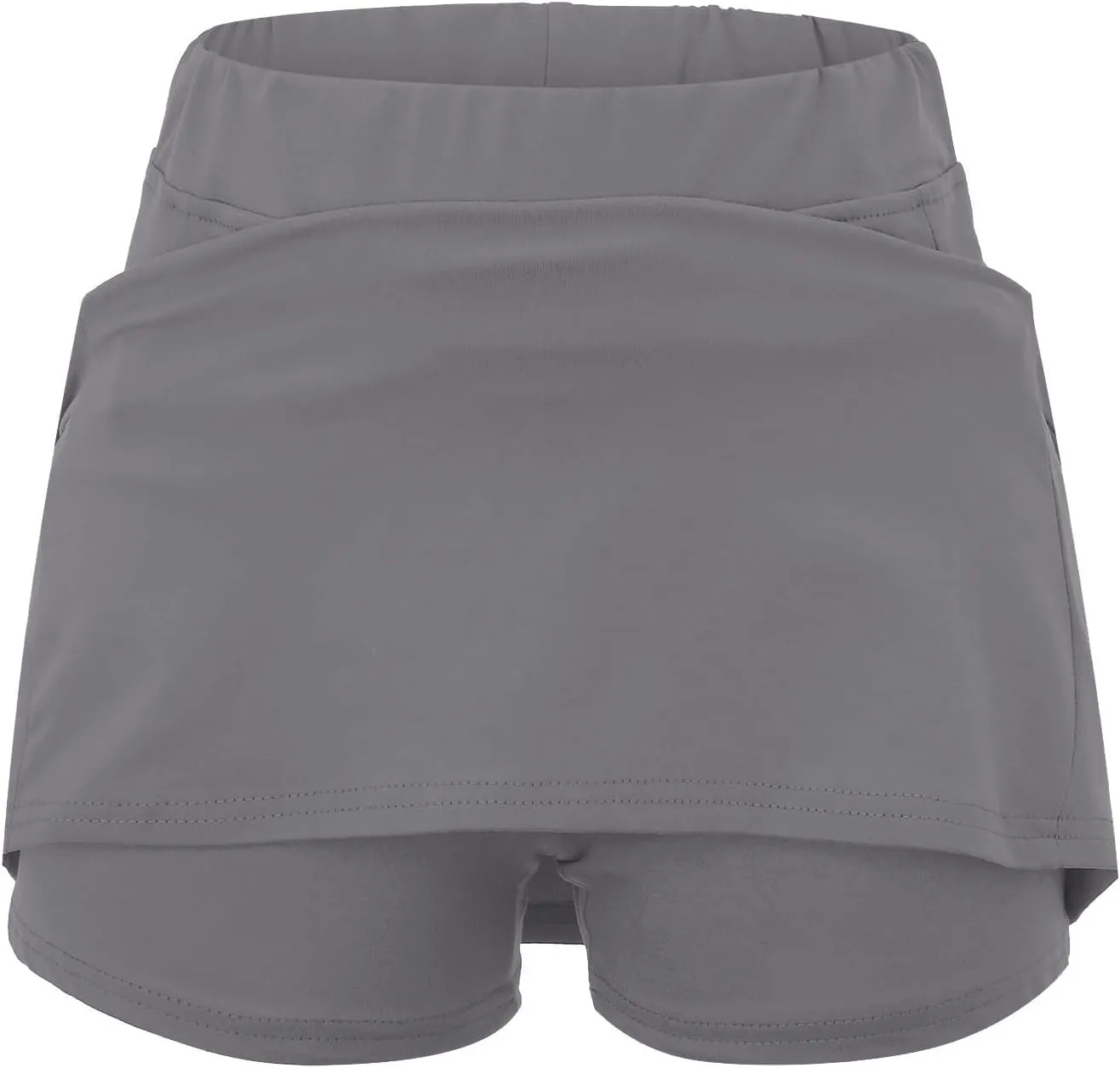 Skorts for Woman Athletic Yoga Culottes Tummy Control High Waist Shorts Running Gym Workout Skirt with Pockets
