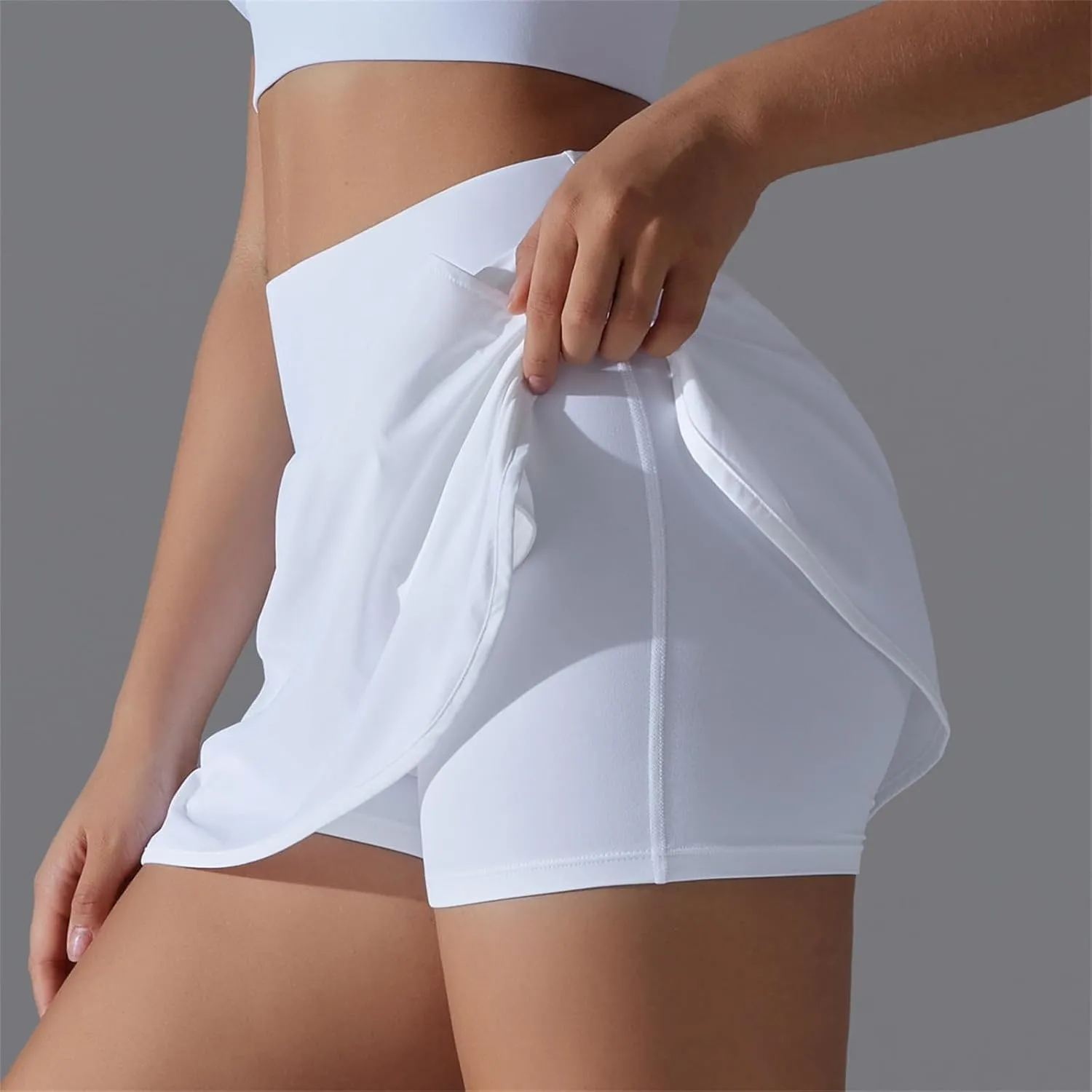 Skorts for Women with Pockets Athletic Golf Shorts Mini Tennis Skorts Comfy Skorts Trendy 2 in 1 Shorts for Running