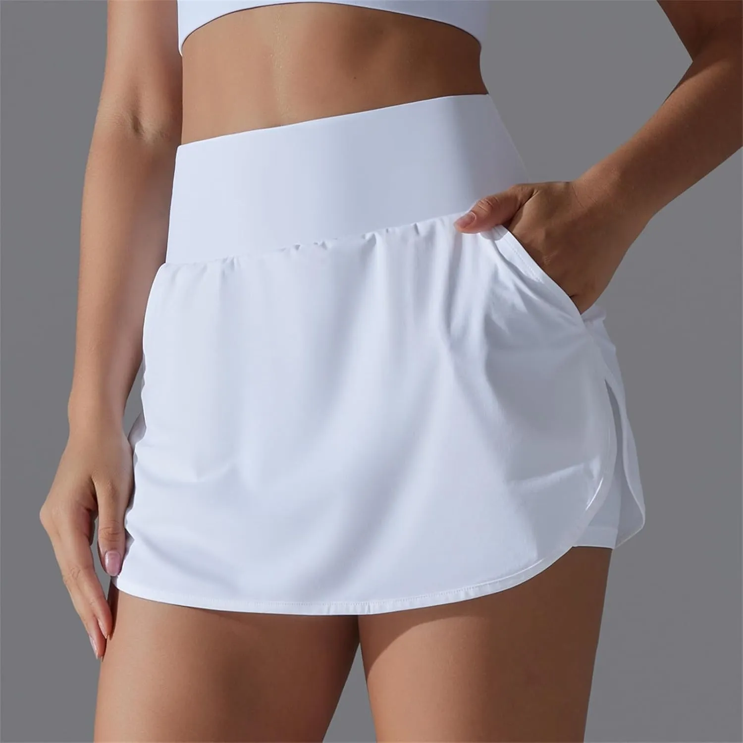 Skorts for Women with Pockets Athletic Golf Shorts Mini Tennis Skorts Comfy Skorts Trendy 2 in 1 Shorts for Running