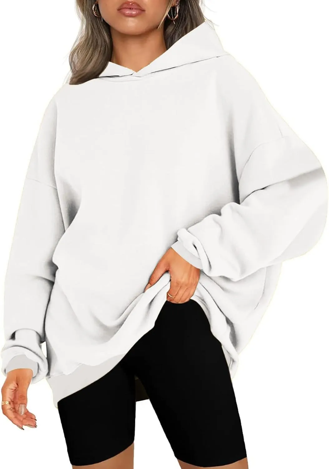 SMIDOW Womens Oversized Hoodies Sweatshirts Fleece Hooded Pullover Tops Sweaters Casual Fall Fashion Outfits 2023 y2k Clothes