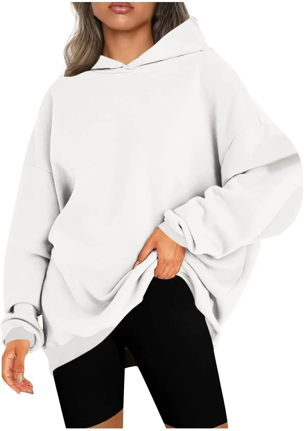 SMIDOW Womens Oversized Hoodies Sweatshirts Fleece Hooded Pullover Tops Sweaters Casual Fall Fashion Outfits 2023 y2k Clothes