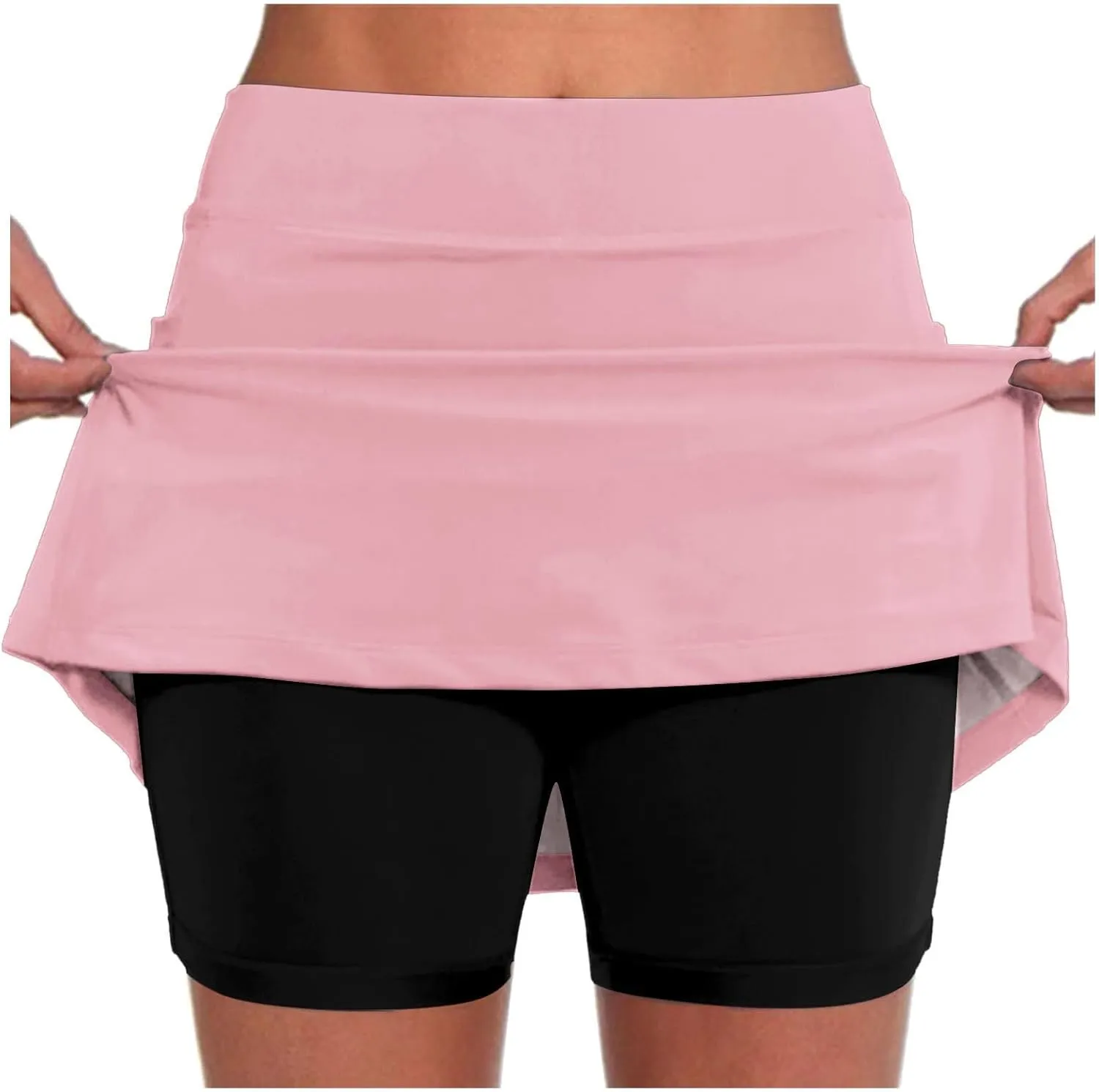 Summer Skorts For Women 2025 Trendy Lightweight Skirt Athletic Inner Shorts Running Tennis Golf Workout Leggings