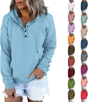 Sweatshirts for Women 2024 Plus Size Long Sleeve Drawstring Hoodies Sweaters Casual Cute Pullover Tops Fall Clothes
