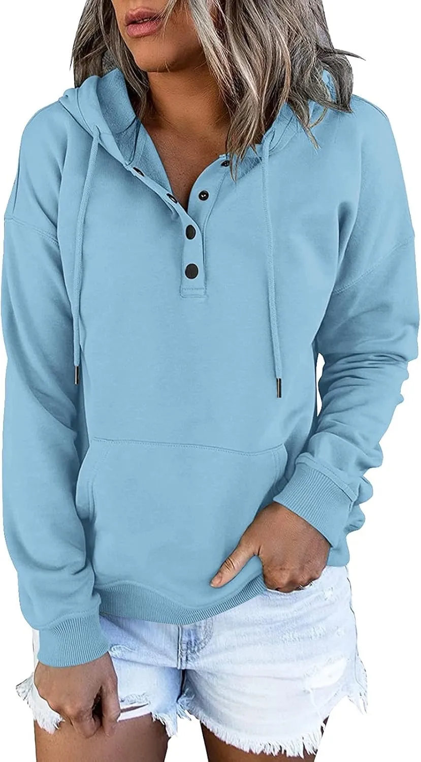 Sweatshirts for Women 2024 Plus Size Long Sleeve Drawstring Hoodies Sweaters Casual Cute Pullover Tops Fall Clothes