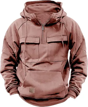 Tactical Sweatshirts for Men Hoodies Winter Long Sleeve Workout Gym Cargo Pullover Sports Outdoor Fashion Jackets