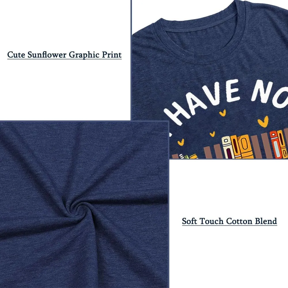 Take A Look Its in A Book T-Shirt Women Cute Book Lover Gift Teacher Shirt Reading Top Funny Letter Print Rainbow Graphic Tee