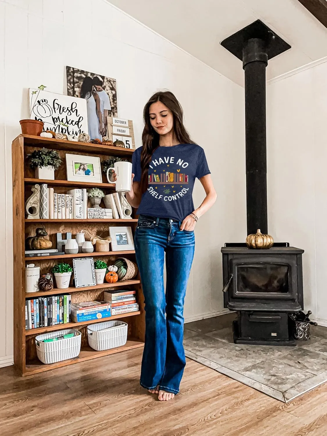 Take A Look Its in A Book T-Shirt Women Cute Book Lover Gift Teacher Shirt Reading Top Funny Letter Print Rainbow Graphic Tee
