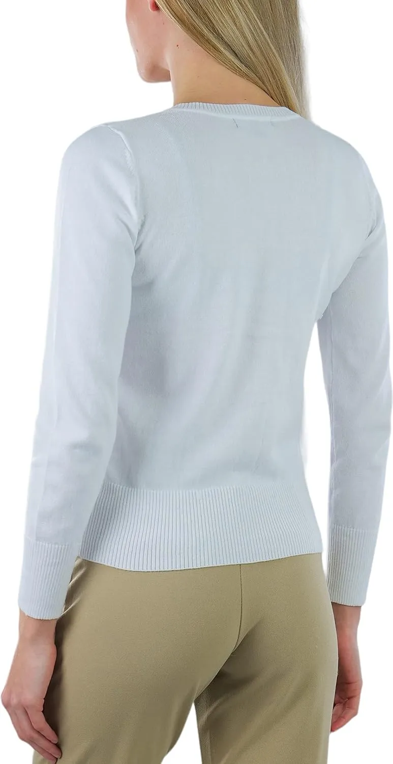 ToBeInStyle Women's Long Sleeve Button Down V-Neck Cardigan
