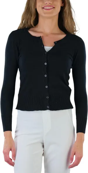 ToBeInStyle Women's Long Sleeve Button Down V-Neck Cardigan