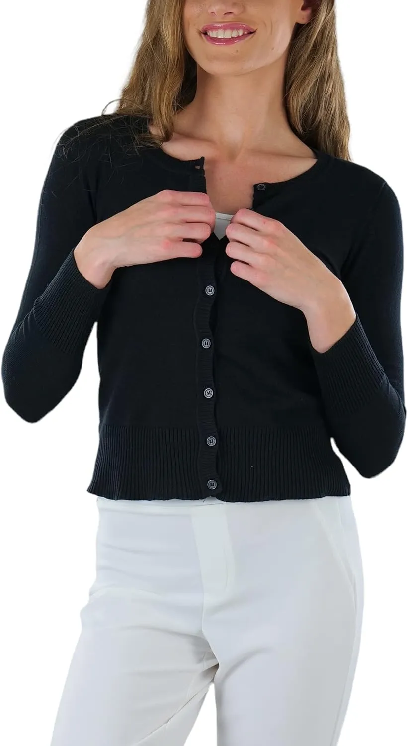 ToBeInStyle Women's Long Sleeve Button Down V-Neck Cardigan