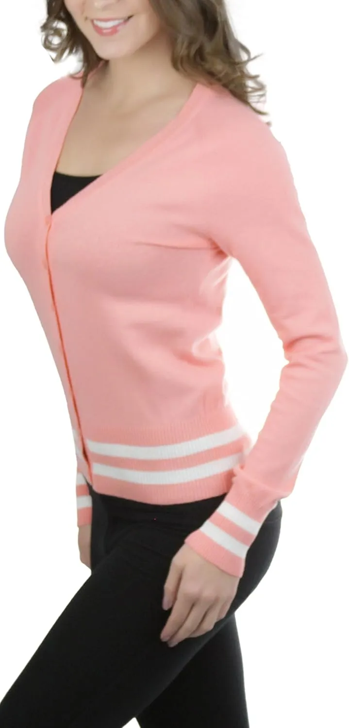 ToBeInStyle Women's Long Sleeve Button Down V-Neck Cardigan