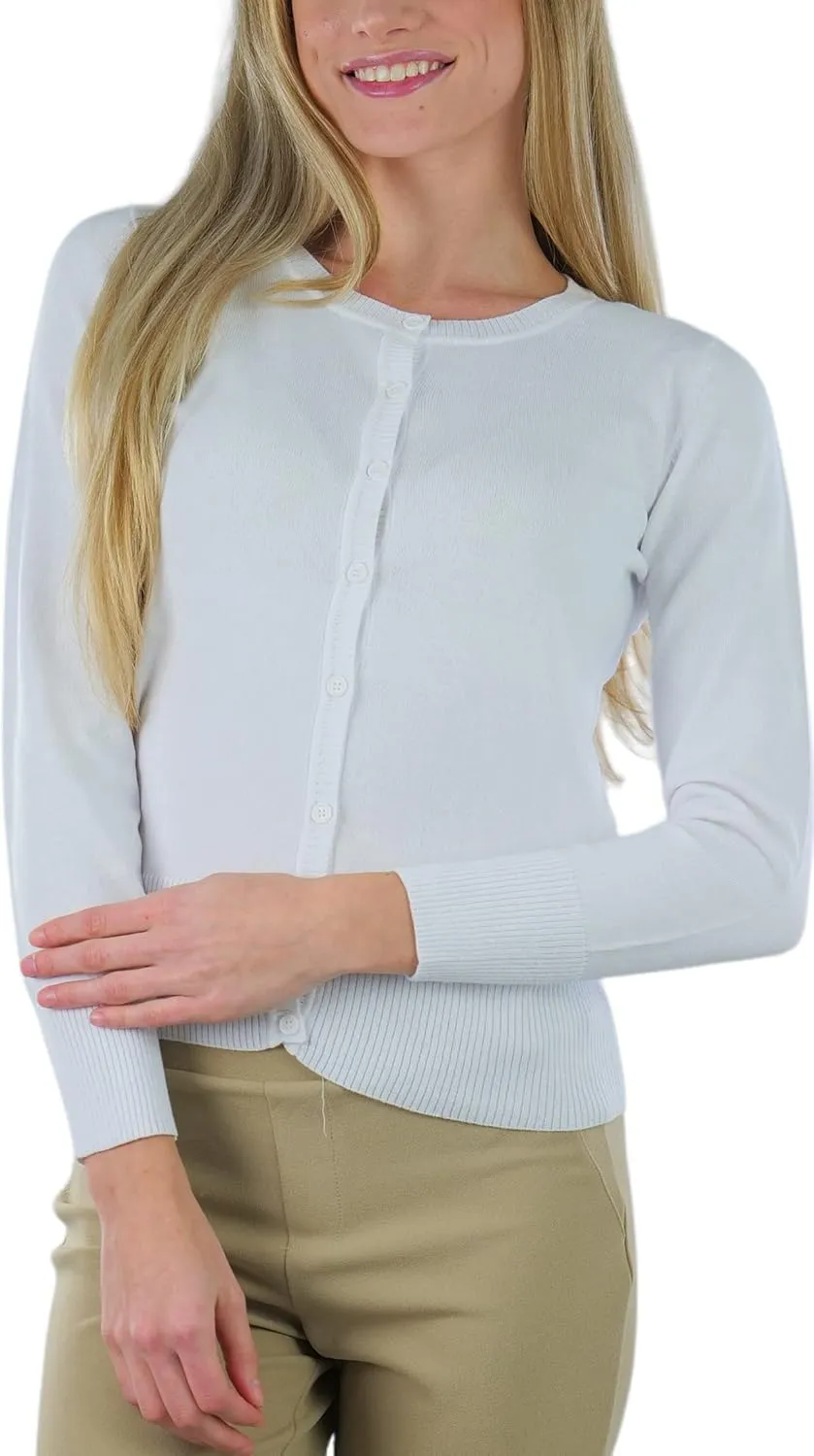 ToBeInStyle Women's Long Sleeve Button Down V-Neck Cardigan