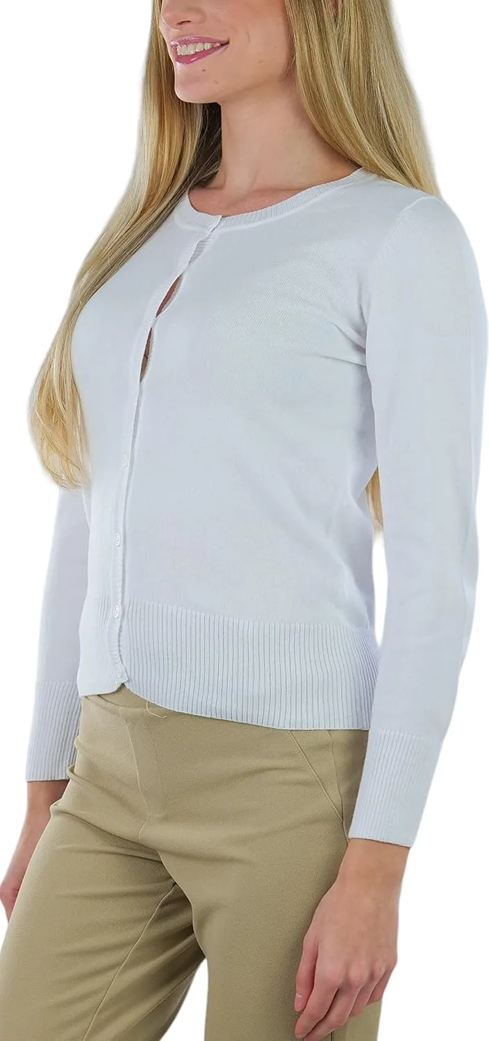ToBeInStyle Women's Long Sleeve Button Down V-Neck Cardigan
