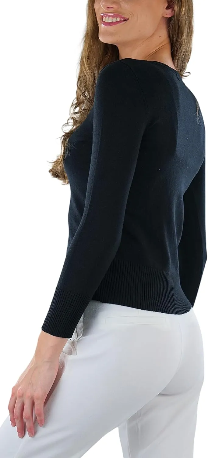 ToBeInStyle Women's Long Sleeve Button Down V-Neck Cardigan