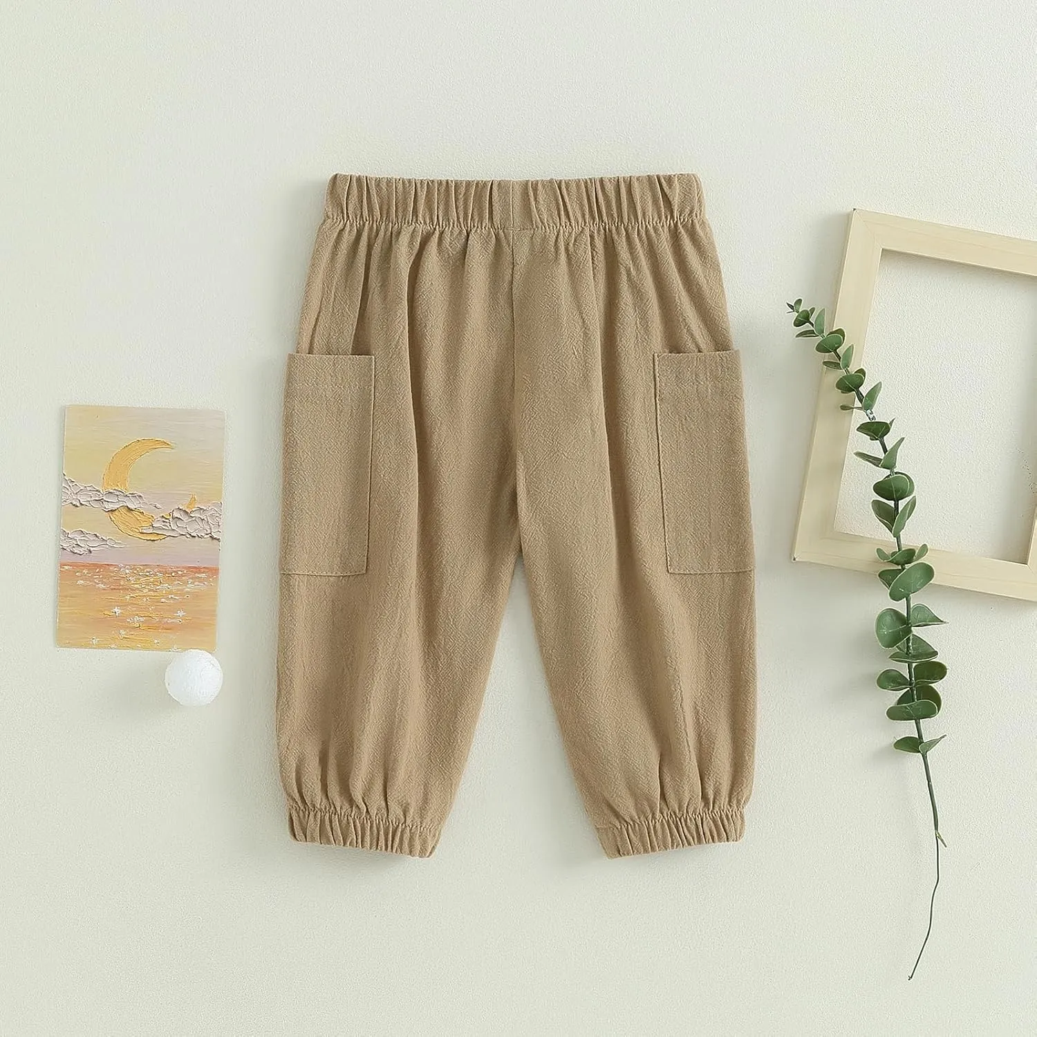 Toddler Baby Boy Girl Cotton Joggers Pants Hippie Harem Pants Cargo Infant Sweatpants Sweat Long Pants Fall Clothes