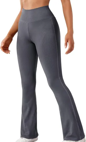 Uillui Flare Pants for Women Gym Athletic Yoga Tights Sweatpants High Waist Stretch Casual Bell Bottom Trouser Homewear Pant