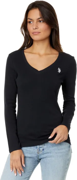 U.S. Polo Assn. Juniors' Ribbed V-Neck T-Shirt