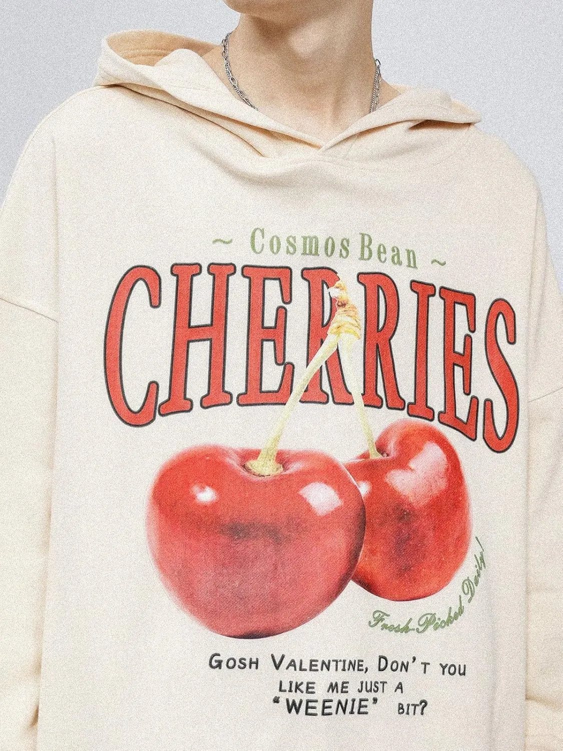 Vamtac Oversized Hoodie Cute Y2k Hoodies Cherry Graphic Streetwear Sweatshirt Fashion Pullover Hooded Unisex