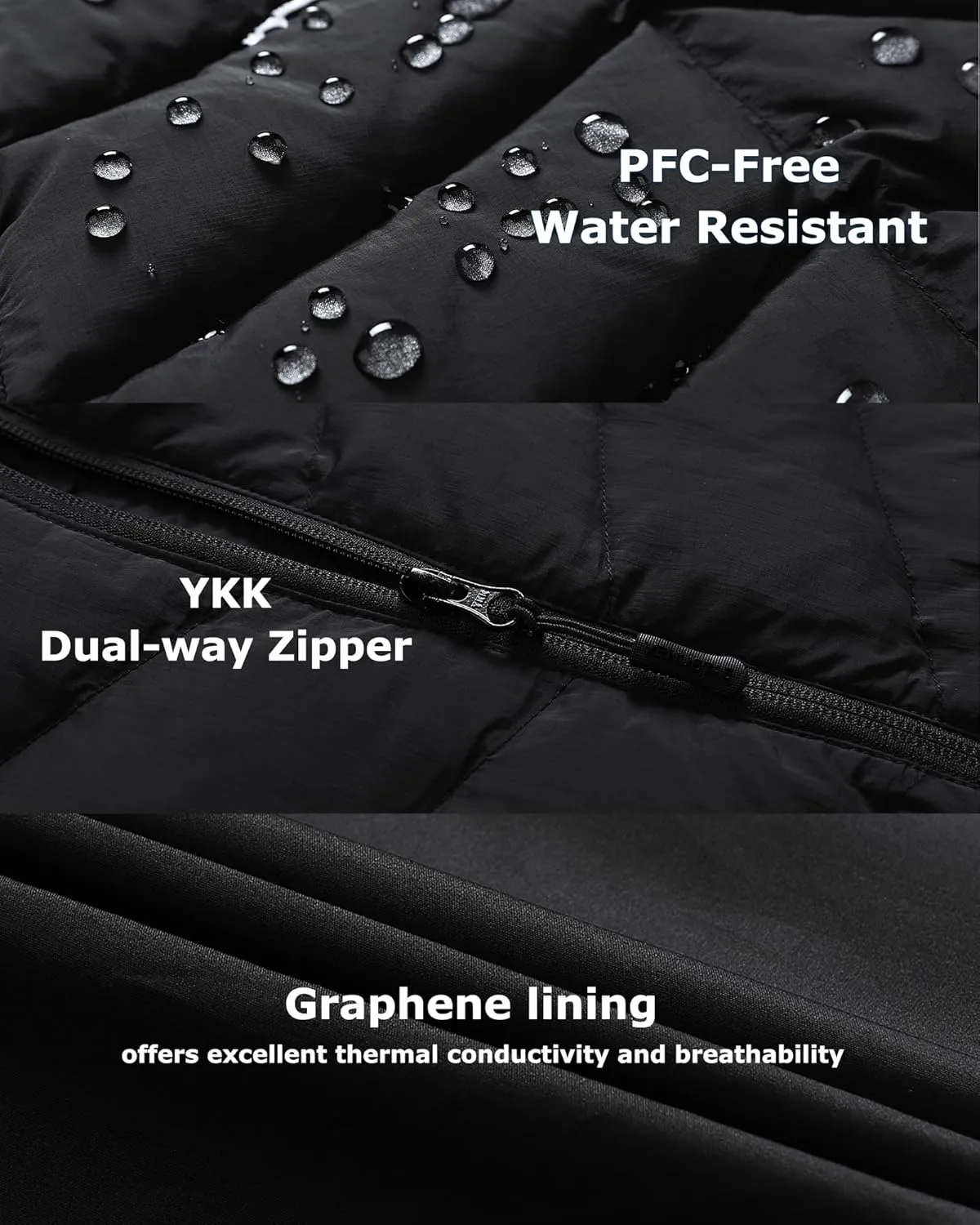 Venustas Women's Long Heated Down Jacket with Battery, Electric Puffer Jacket with 90% Duck Down For Outdoor Camping Skiing