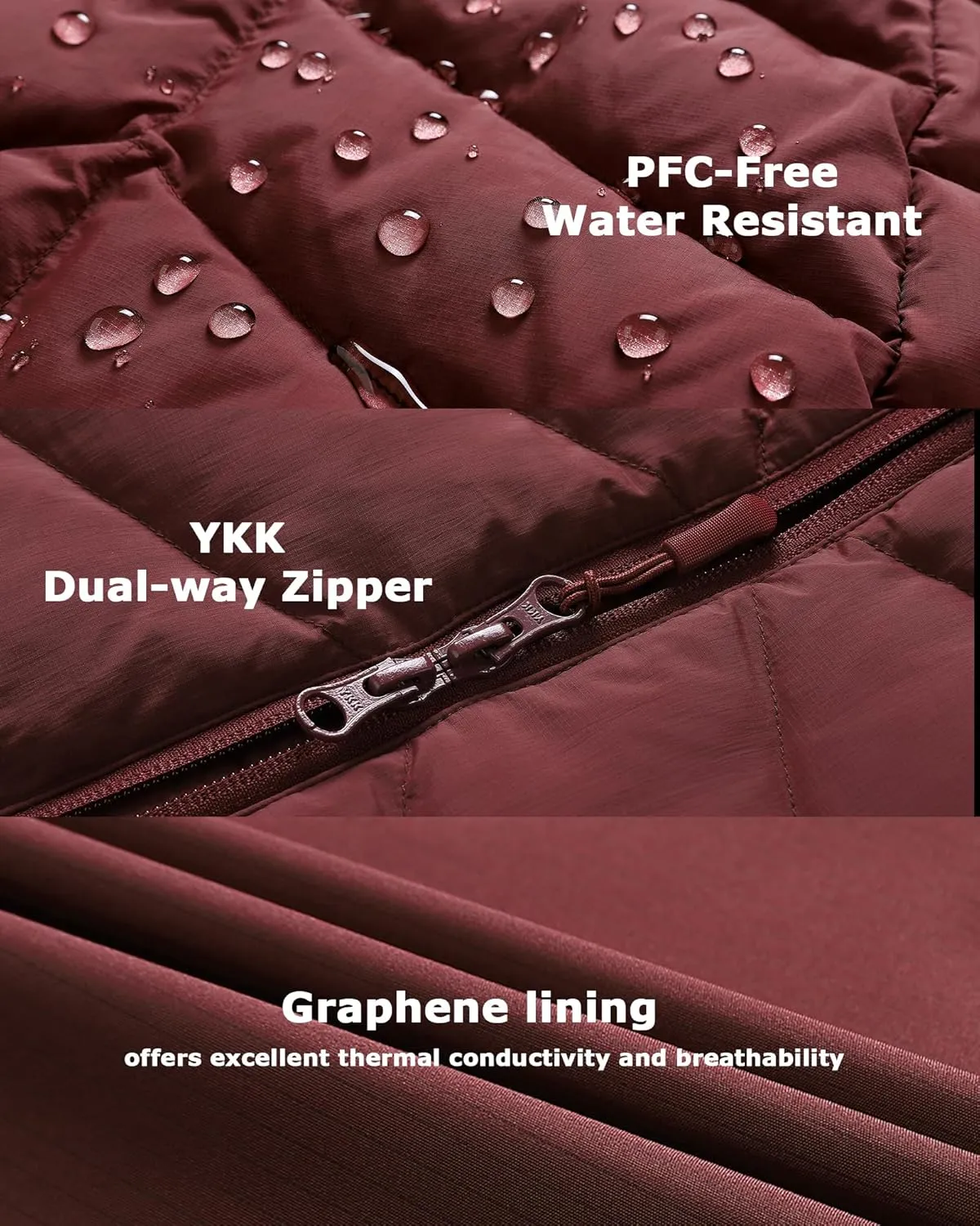 Venustas Women's Long Heated Down Jacket with Battery, Electric Puffer Jacket with 90% Duck Down For Outdoor Camping Skiing