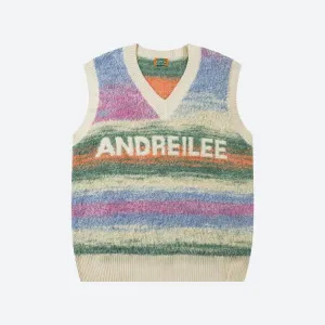 Vintage Multicolored Yarn Plush Sweater Vest