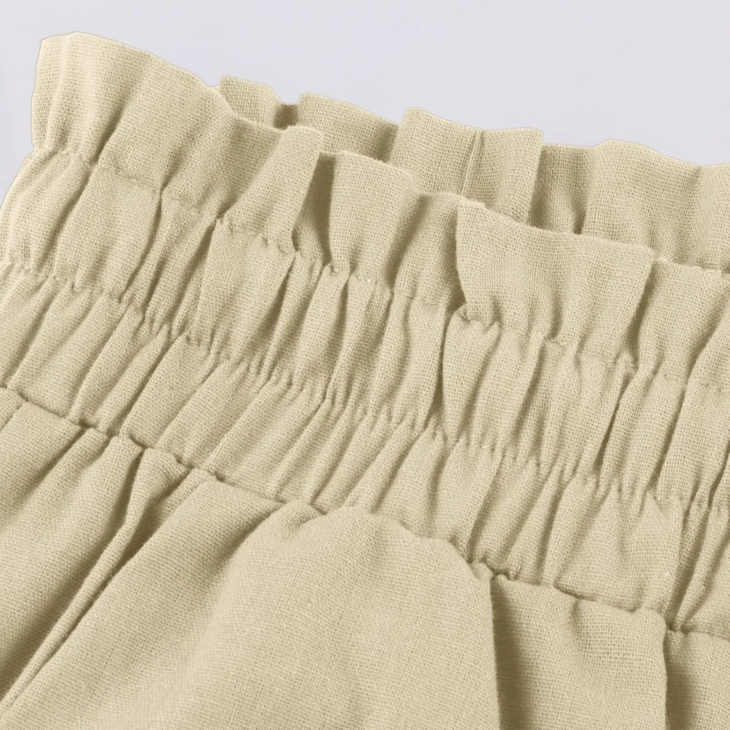 Wide Leg Linen Pants for Women Dressy Casual High Waisted Palazzo Pants Loose Fit Comfy Work Pants with Pockets
