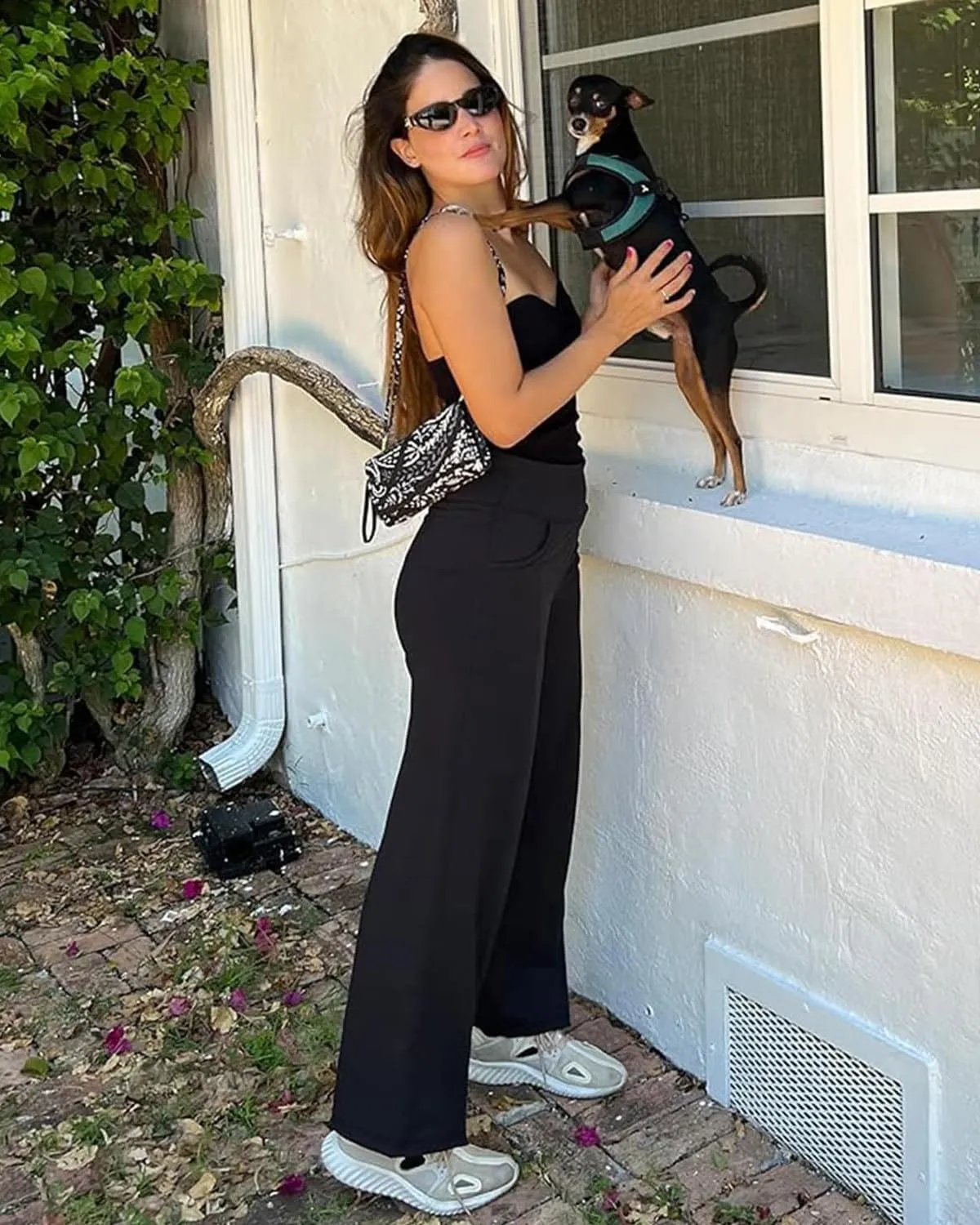 Wide Leg Pants Woman High Waist Yoga Pants Casual Work Dress Pants Lounge Sweatpants Loose Trousers with Pockets