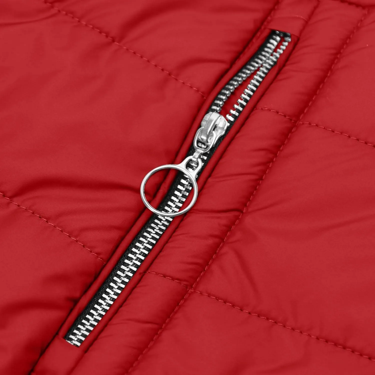 Winter Coats for Women Fleece Lining Puffer Down Parkas Jackets Warm Padded Bubble Zip Up Hooded Outwear with Pockets