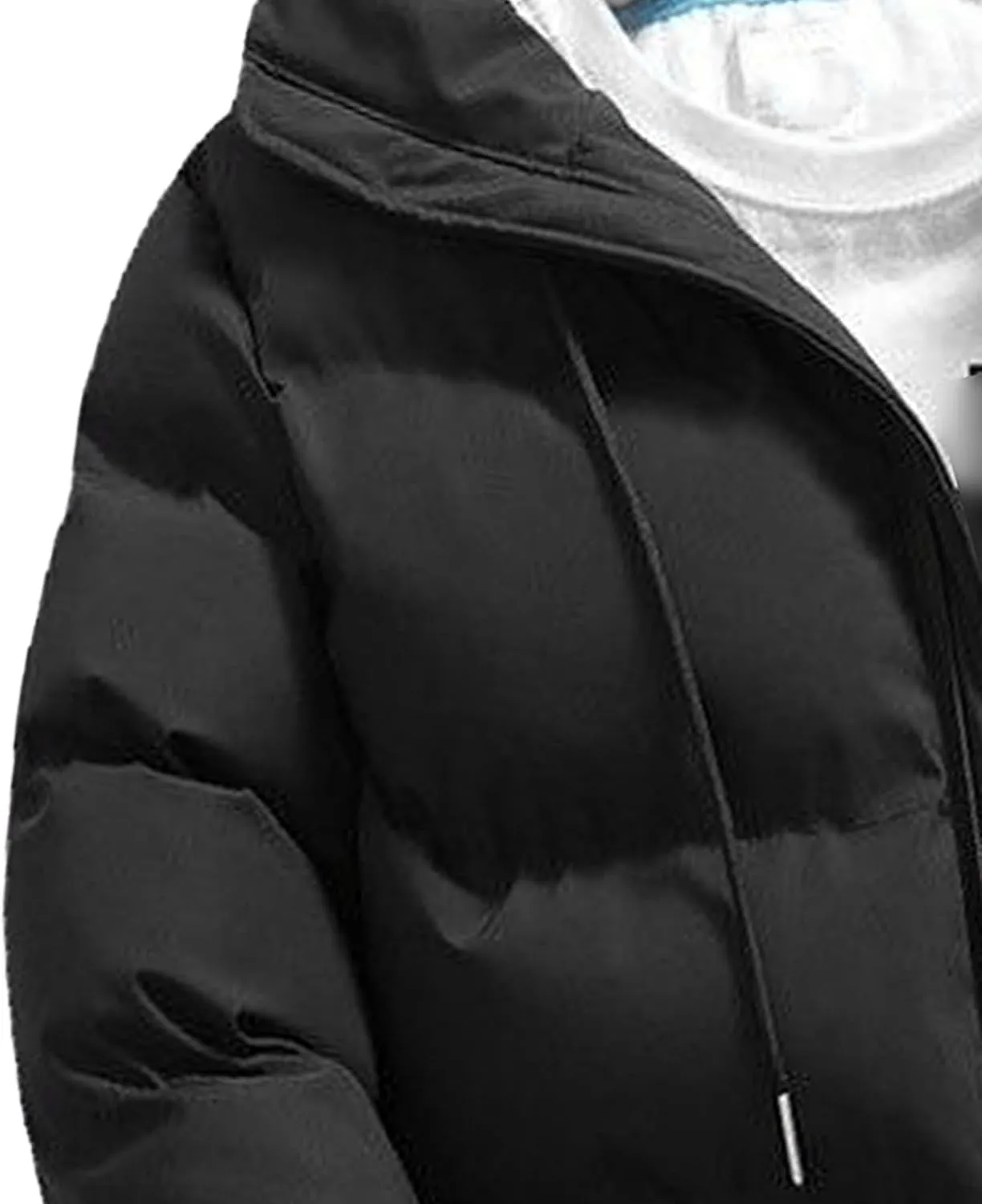 Winter Thicken Jacket for Men Windproof Warm Hooded Down Coat Padded Quilted Outwear Outdoor Parka Outerwear