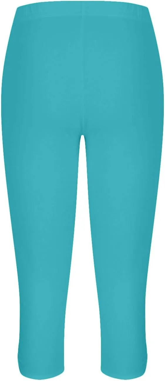 Women Capri Leggings 2024 Dressy Casual Summer Capris Knee Length Crop Pants Trendy Lightweight Ladies Clothing