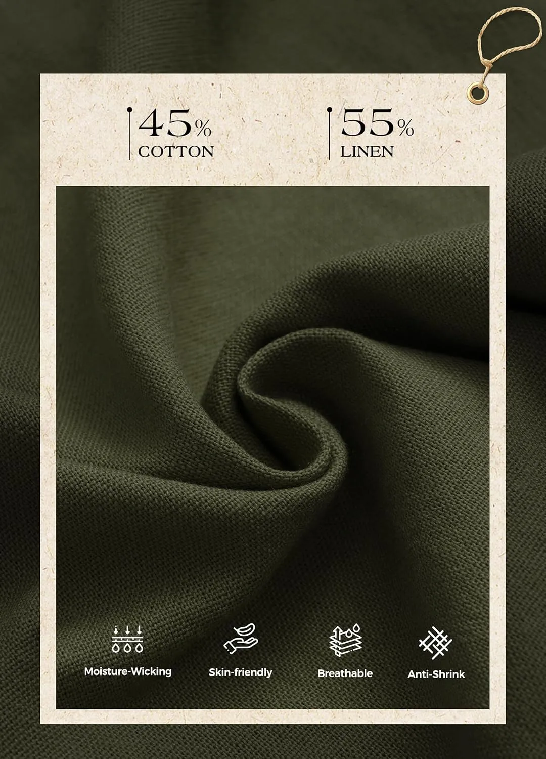 Women Linen Pants Wide Leg Palazzo Pants Cotton Linen Drawstring Summer Pants with Pockets 29"/31"/ 33"