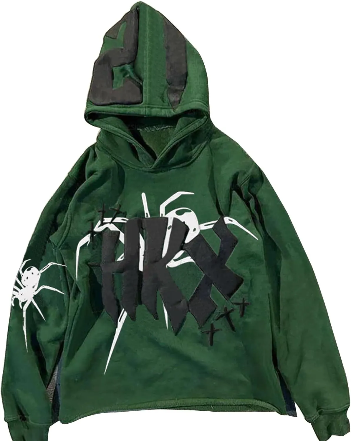 Women Men Y2k Star Spider Hoodie Long Sleeve Aesthetic Graphic Grunge Hoodies Teen Girl Vintage Hooded Sweatshirt