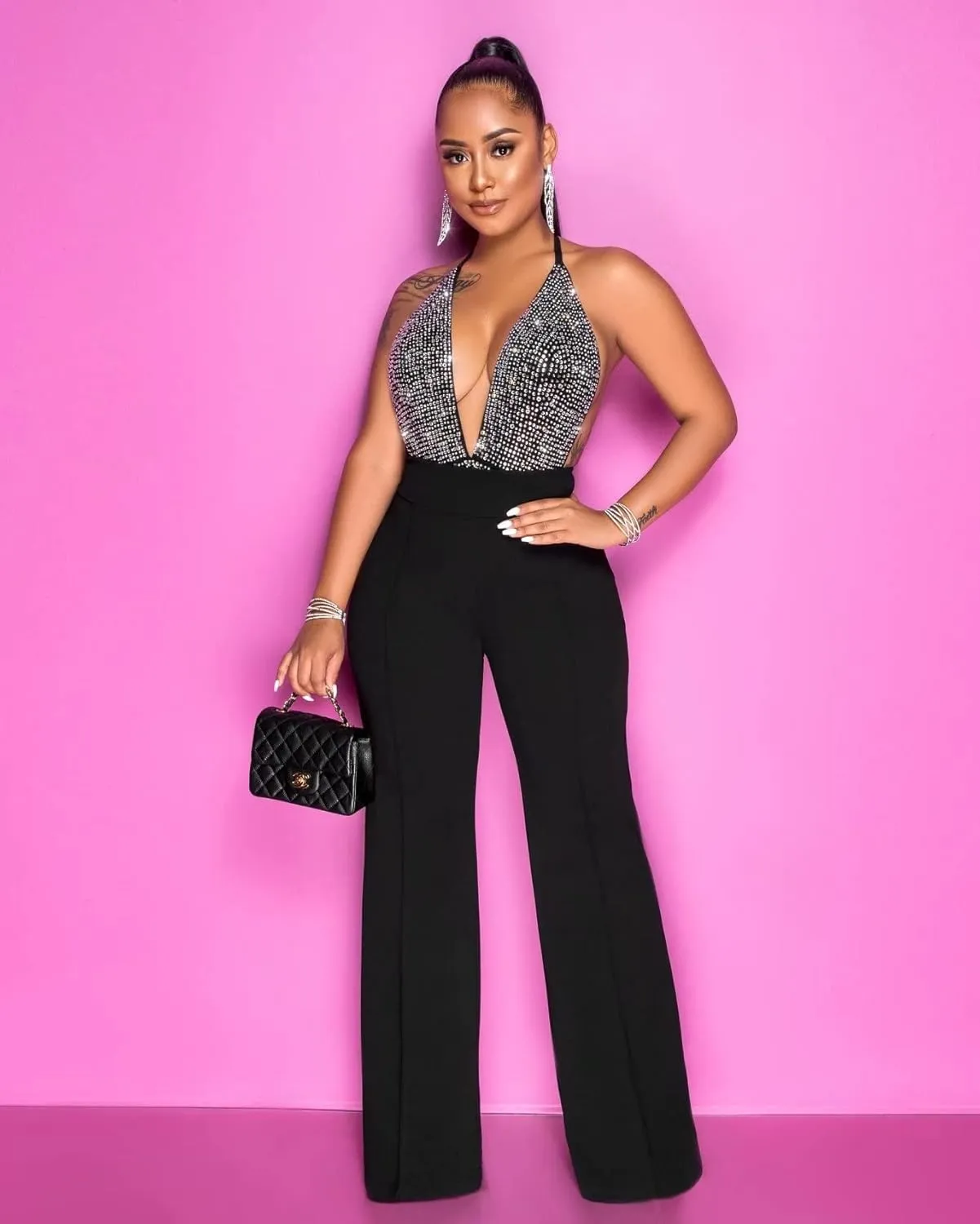 Women Stretchy Straight Leg Dress Pants Comfy Solid Classic High Waisted Wide Leg Long Bootcut Pant Slacks Work Office