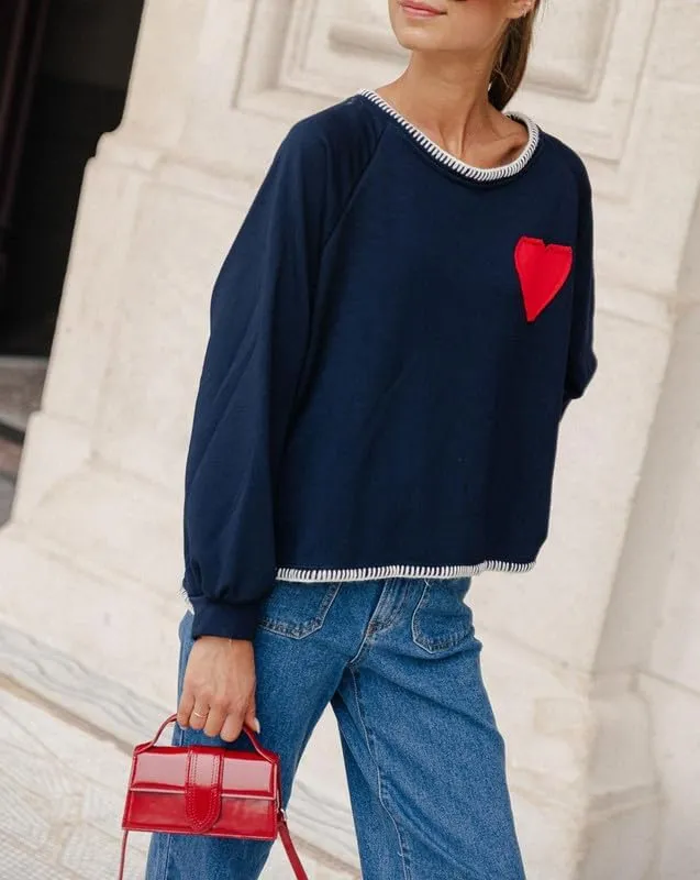 Women Y2k Graphic Oversized Sweatshirt Heart Patchwork Long Sleeve Hoodie Pullover Fall Causal Streetwear
