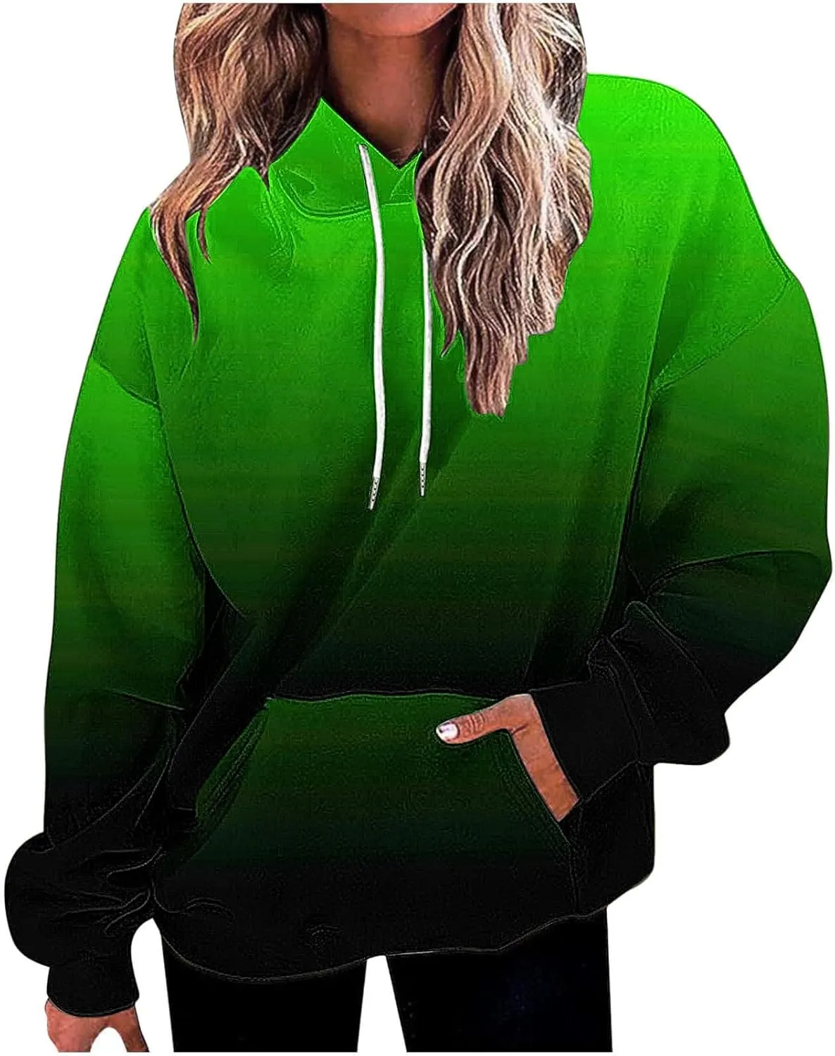 Women's 2025 Retro Tie Dye Drawstring Hoodies y2k Oversized Sweatshirts Drop Shoulder Long Sleeve Pullover Hoody Tops