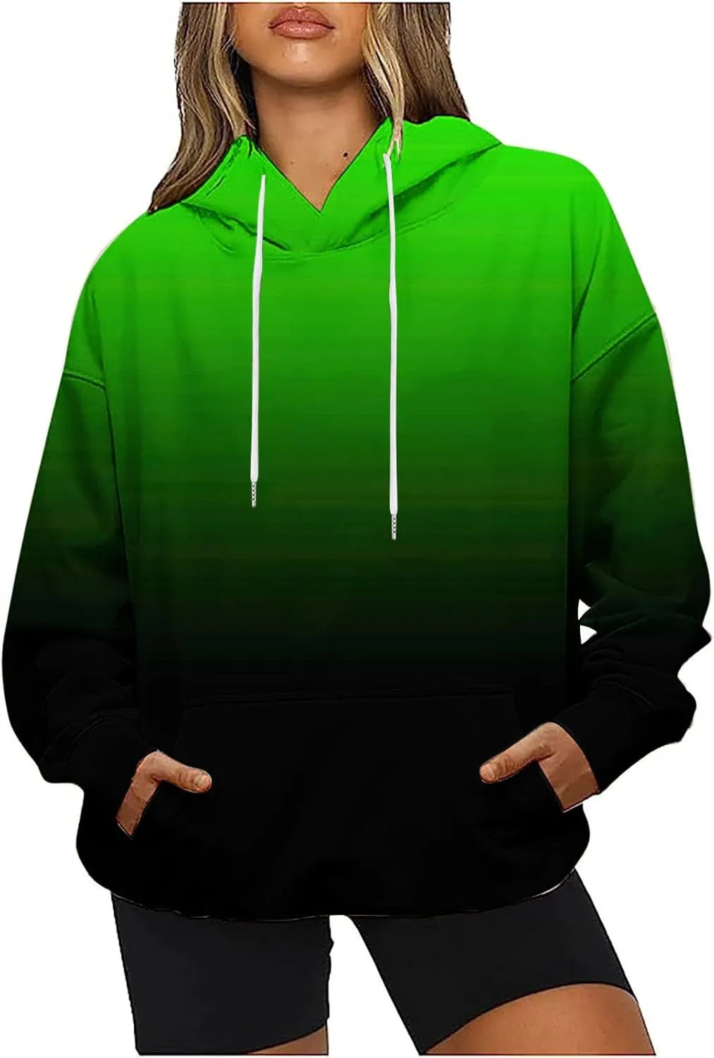 Women's 2025 Retro Tie Dye Drawstring Hoodies y2k Oversized Sweatshirts Drop Shoulder Long Sleeve Pullover Hoody Tops