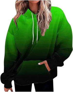 Women's 2025 Retro Tie Dye Drawstring Hoodies y2k Oversized Sweatshirts Drop Shoulder Long Sleeve Pullover Hoody Tops