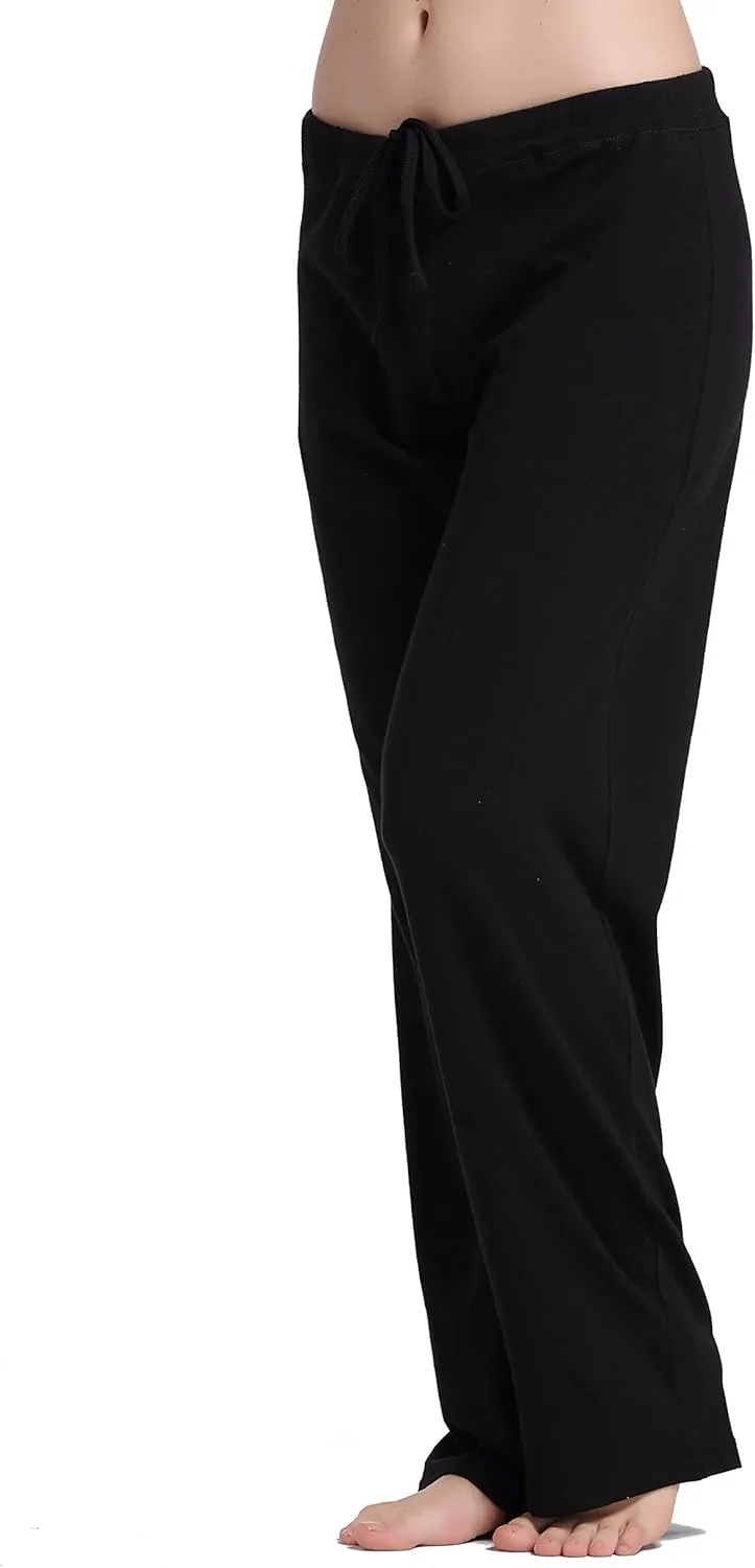 Womens Casual Stretch Cotton Pajama Pants Simple Lounge Pants