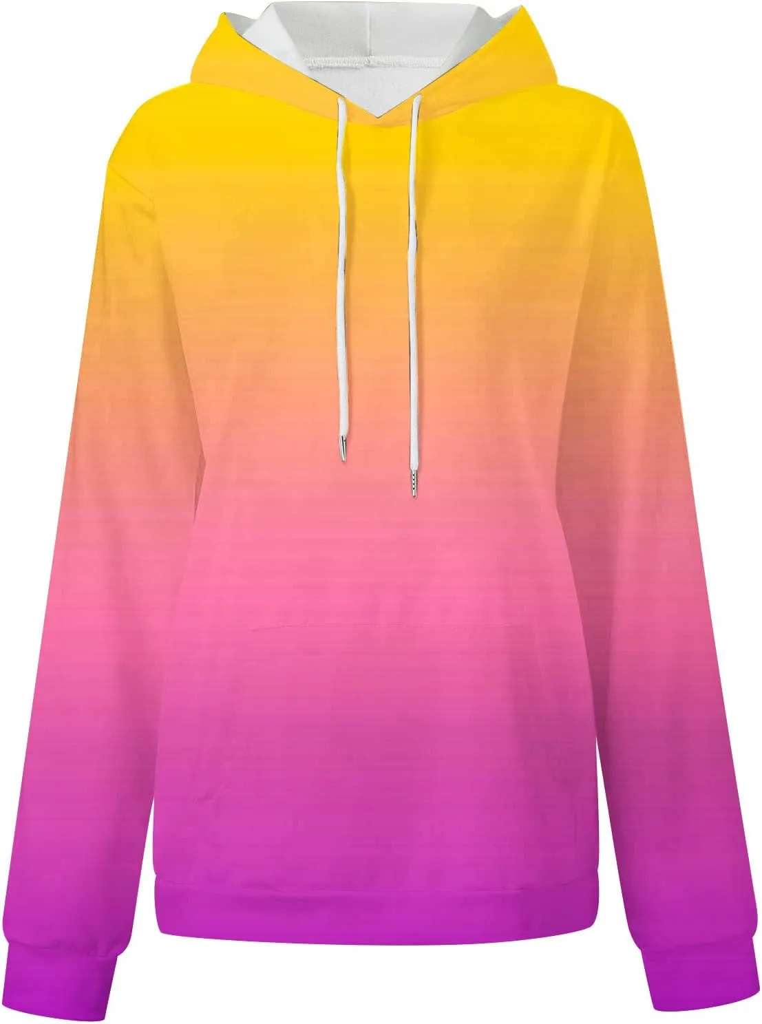 Womens Fall Fashion Hoodies 2023 Casual Oversized Long Sleeve Pullover Tops Gradient Loose Warm Hooded Sweatshirts
