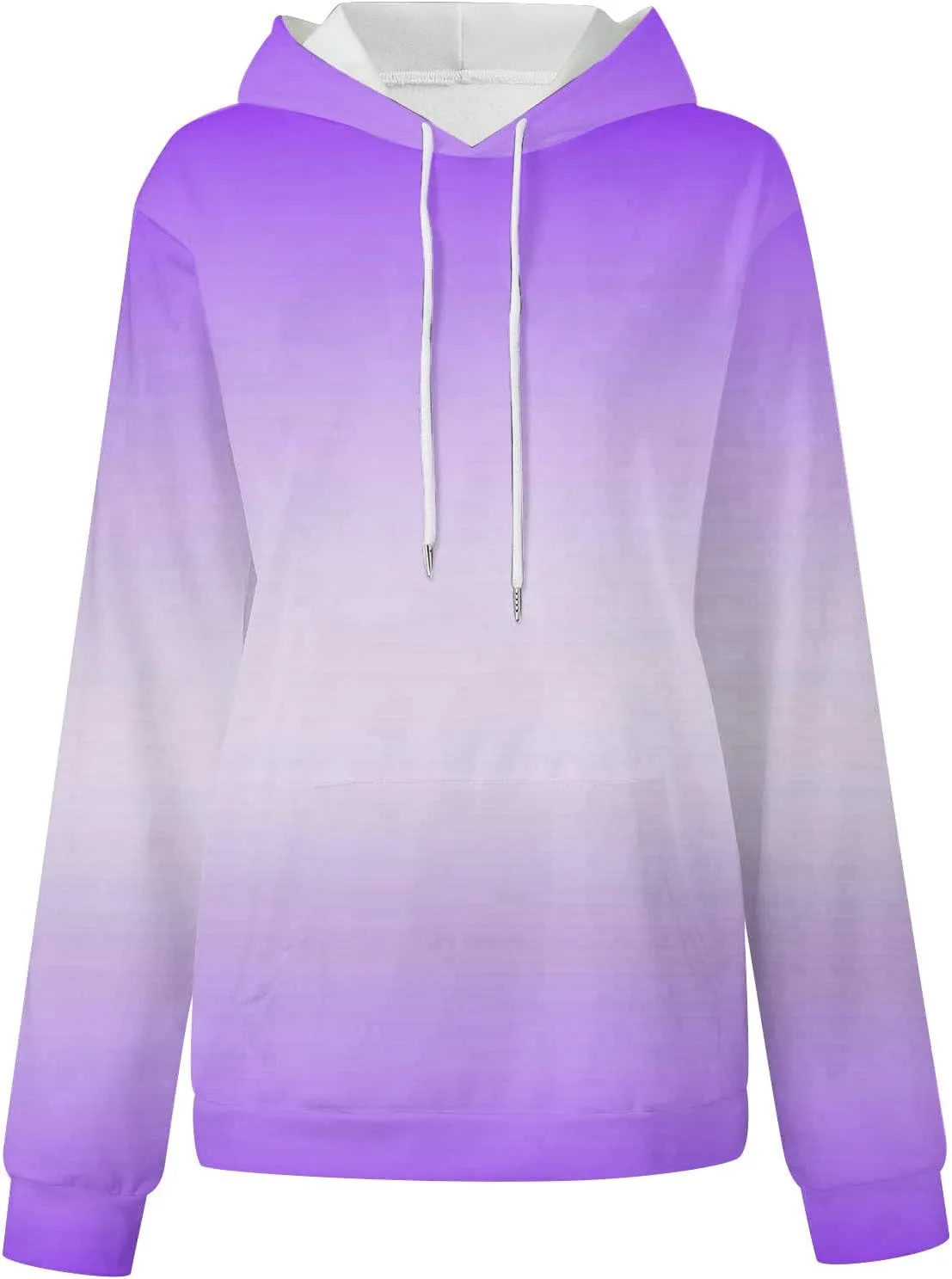 Womens Fall Fashion Hoodies 2023 Casual Oversized Long Sleeve Pullover Tops Gradient Loose Warm Hooded Sweatshirts