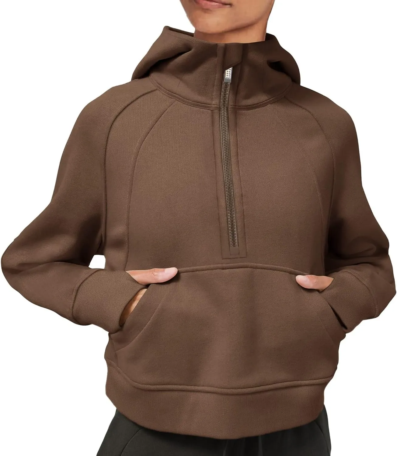Womens Half Zip Oversized Sweatshirts Cropped Hoodies Fall Y2k Long Sleeve Hoodie Sweatshirts for Teen