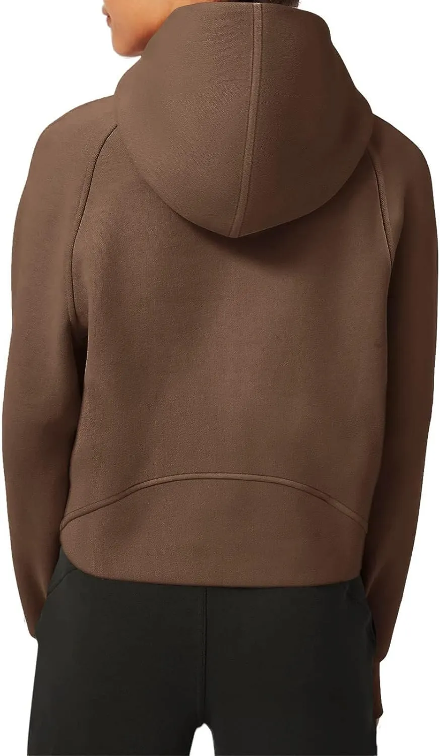Womens Half Zip Oversized Sweatshirts Cropped Hoodies Fall Y2k Long Sleeve Hoodie Sweatshirts for Teen