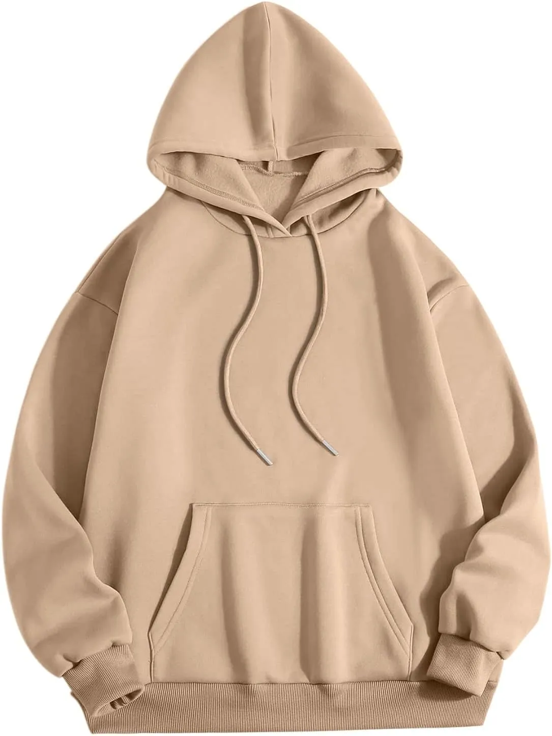 Women's Oversized Fleece Hoodies Basic Pullover Sweatshirt Fall Fashion 2024 Outfits Trendy Y2k Teens Preppy Clothes