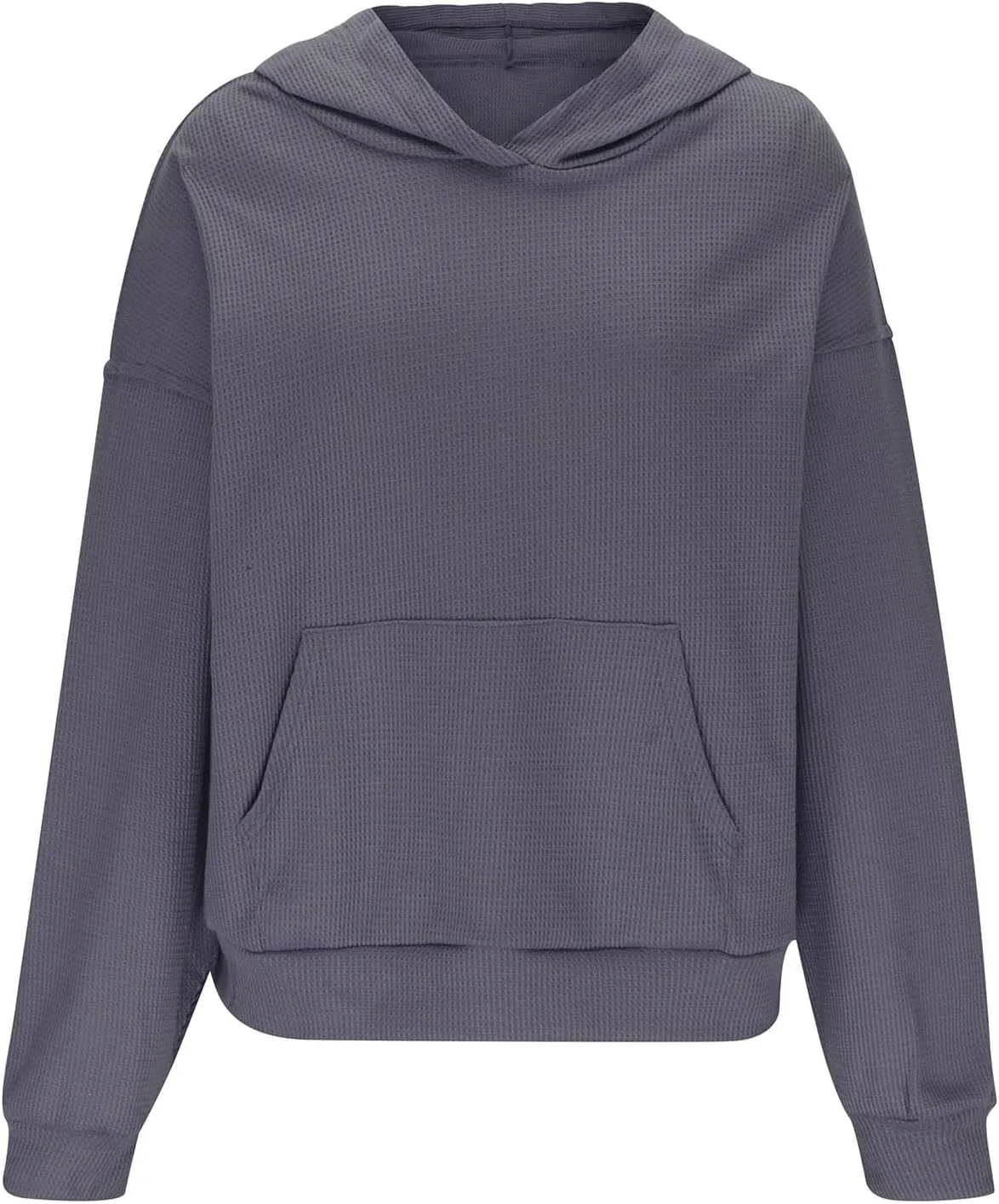 Womens Oversized Hoodies Fall Fashion 2023 Waffle Knit Long Sleeve Hooded Sweatshirt Casual Loose Pullover Sweaters