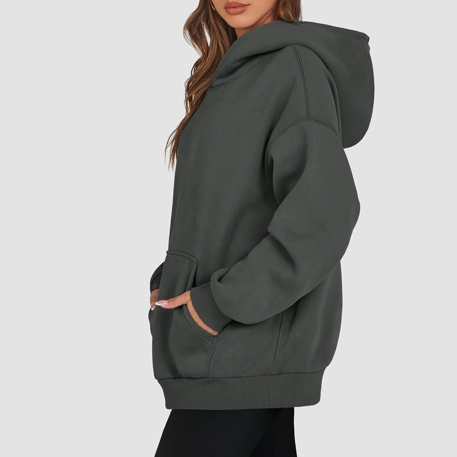 Womens Oversized Hoodies Fleece Sweatshirts Long Sleeve Sweaters Pullover Fall Clothes With Pocket 2024