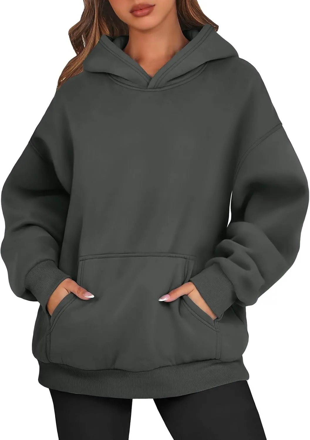 Womens Oversized Hoodies Fleece Sweatshirts Long Sleeve Sweaters Pullover Fall Clothes With Pocket 2024