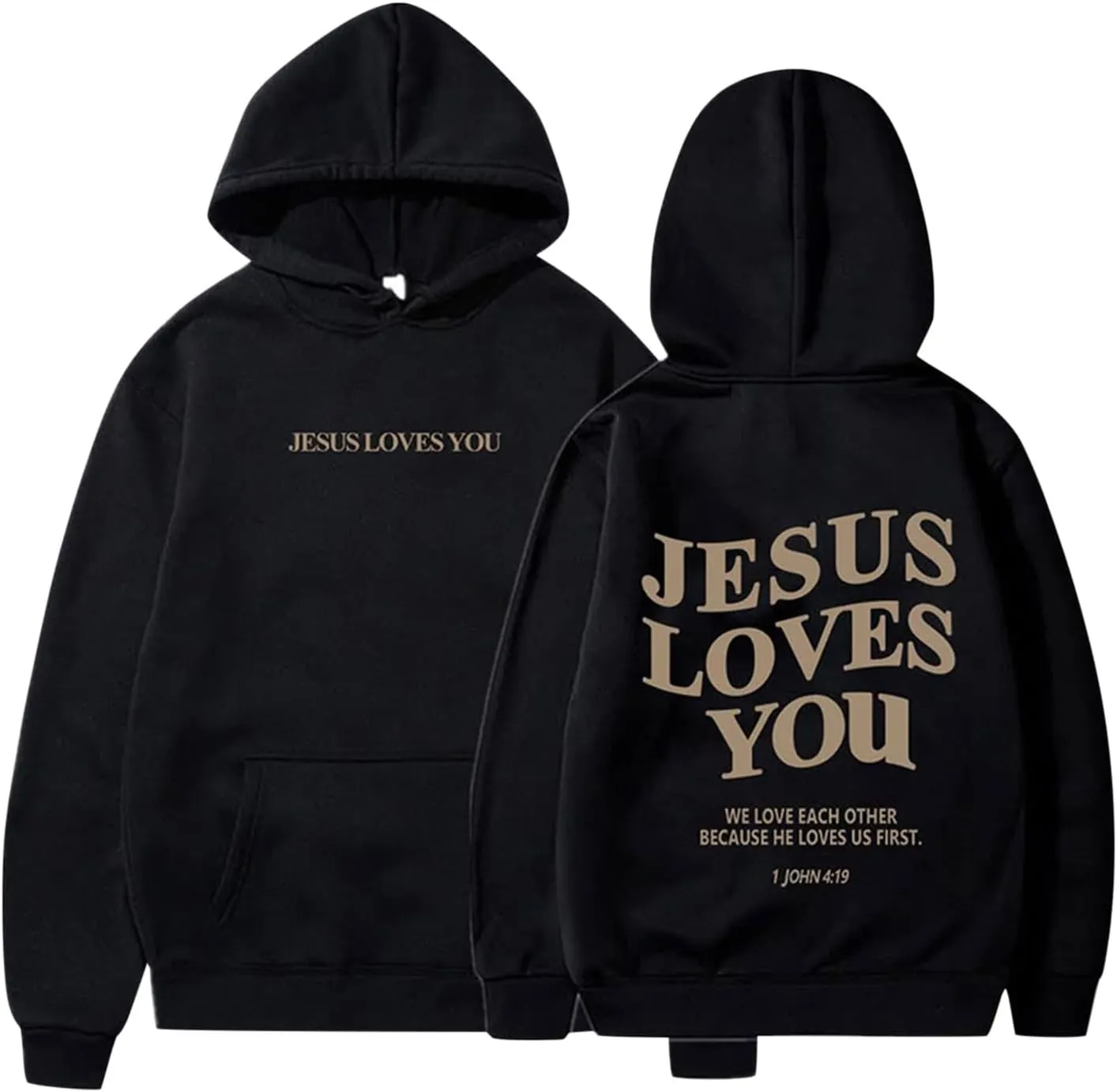 Womens Oversized Print Hoodies Preppy Long Sleeved Graphic Drawstring Sweatshirts Loose Casual Outfit Tops with Pocket