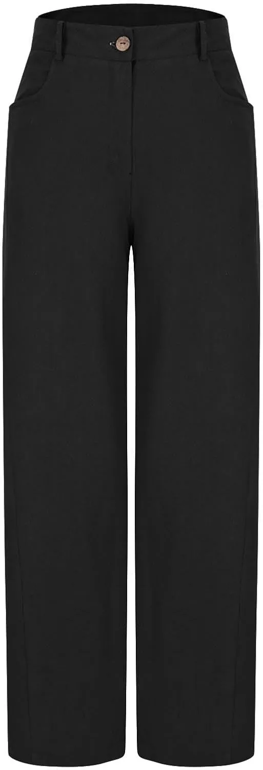 Womens Palazzo Long Pants High Waist Wide Leg Stretchy Loose Fit Casual 2025 Lightweight Summer Trousers with Pockets